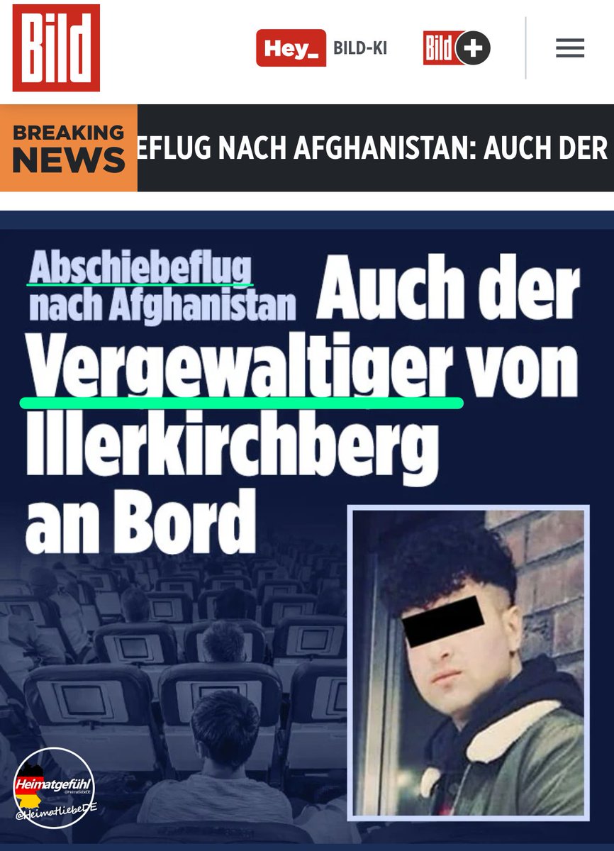 EIN VERGEWALTIGER!!!
Ein Vergewaltiger bekommt 1000 € Handgeld für seine Abschiebung nach Afghanistan. 

Mir ist gerade kotzübel.
