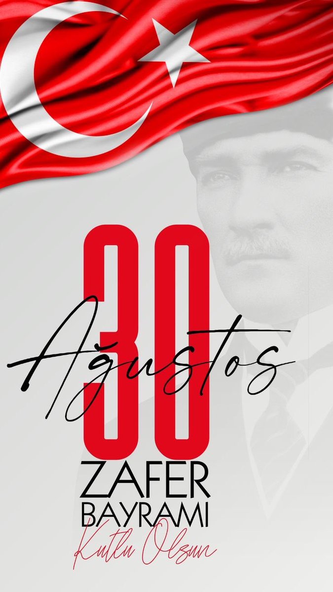 Aziz milletimizin bağımsızlık aşkının, kararlılığının ve azminin sembolü olan #30Ağustos Zafer Bayramımız kutlu olsun. 🇹🇷 
Bu özel gün vesilesiyle başta Gazi Mustafa Kemal Atatürk ve silah arkadaşları olmak üzere tüm şehit ve gazilerimizi saygı ve şükranla anıyoruz.