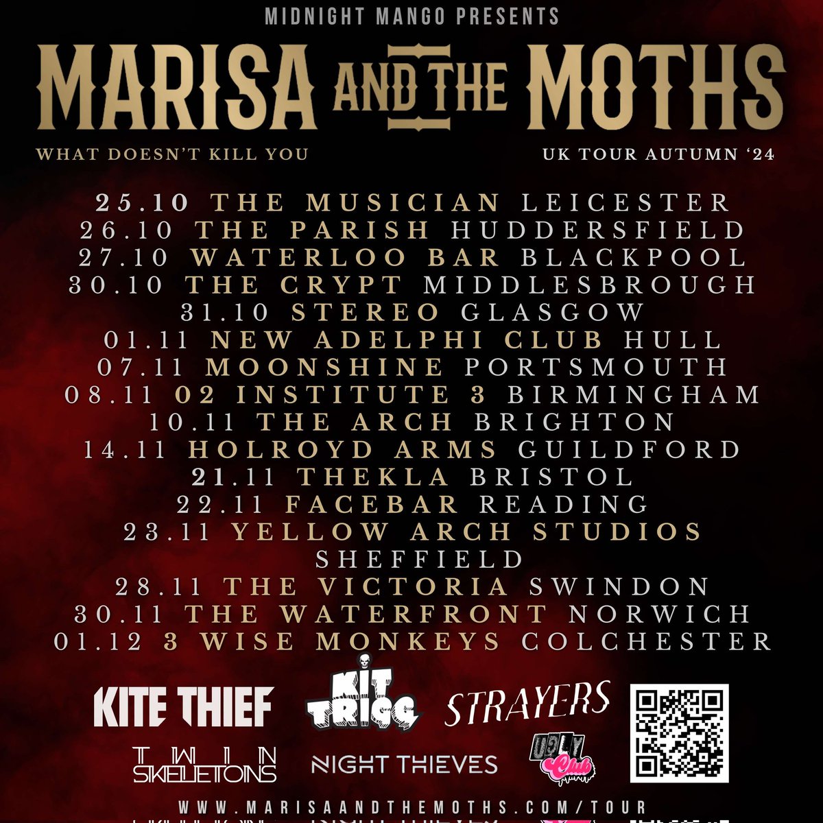 RockPeopleMgmt's tweet image. ✨ GIG ALERT Kit Trigg ✨

@KitTrigg are guests of @Marisa_Moths for 4 of their Autumn UK Album tour dates ‼

Check out all dates at:
marisaandthemoths.com/tour

#keepmusiclive