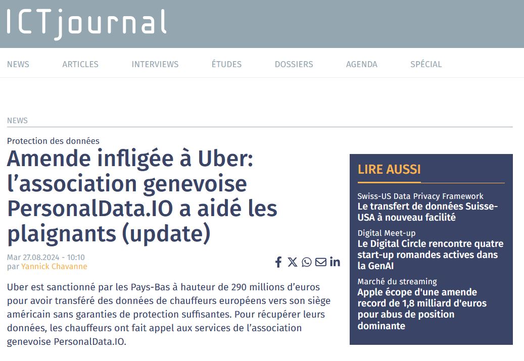 PersonalData.IO (@personaldataio) on Twitter photo ⚡ Uber condamnée à une amende de 290 millions d’euros !
🔗 lnkd.in/g9d_hzqt
Ce résultat est le fruit de notre collaboration avec <a href="/podehaye/">@podehaye@mathstodon.xyz</a>, la <a href="/CNIL/">CNIL</a>, <a href="/GiustiJerome/">Giusti Jerome</a> et <a href="/BENALIBrahim20/">Ben ali Brahim ⵣ</a>.
#personaldata #UBER #amende ⚡ Uber condamnée à une amende de 290 millions d’euros !
🔗 lnkd.in/g9d_hzqt
Ce résultat est le fruit de notre collaboration avec <a href="/podehaye/">@podehaye@mathstodon.xyz</a>, la <a href="/CNIL/">CNIL</a>, <a href="/GiustiJerome/">Giusti Jerome</a> et <a href="/BENALIBrahim20/">Ben ali Brahim ⵣ</a>.
#personaldata #UBER #amende
