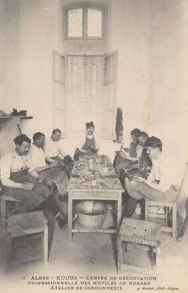 The Centre for Rehabilitation and Training of the War-Wounded in Kouba, Algeria. This centre mixed Algerian and settler veterans and is a fascinating, if underexplored, locus where 🇫🇷 veteran policies encountered and grappled with the grammars of difference essential to empire.