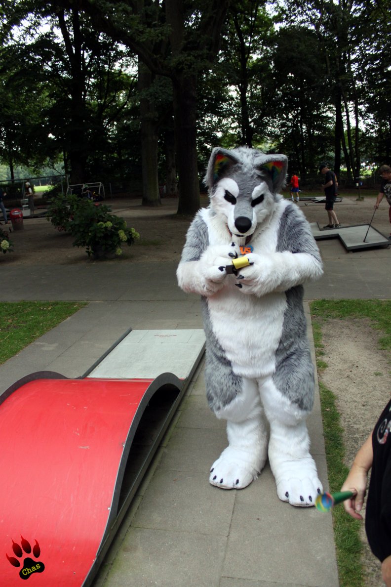 met a few fellow furs for some miniature golfing a while back in Hamburg Stadtpark

other golfers seemed curious, but kept their hanseatic reservation (none of the floofers did bite) 😅 

📸  <a href="/PupchasAD/">PupchasAD 🔜 GBUK/Folsom (Bluesky and Mastodon)</a>

#fursuit #fursuiter #fursuiteveryday #miniaturegolf #hamburg #fursuitleisure