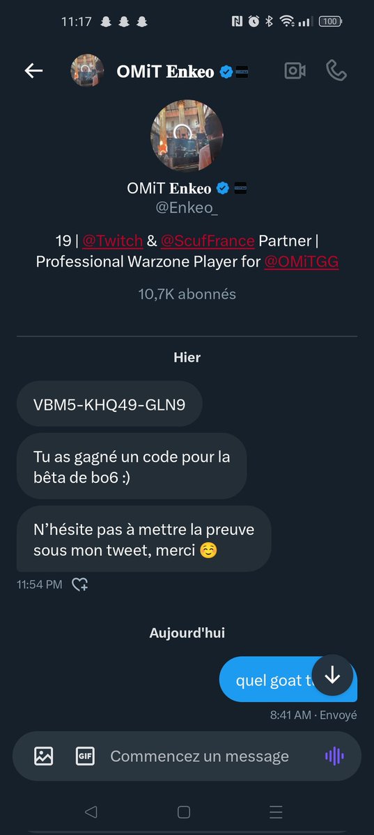 loann_boyer's tweet photo. @Enkeo_ Quel homme ! 🙌 Force pour les wsow https://t.co/eQHyXL64g1