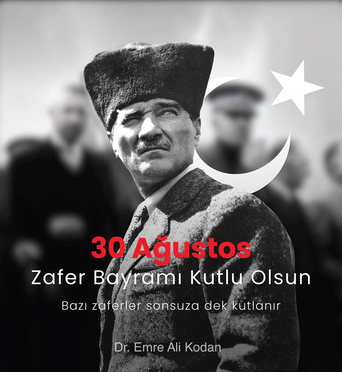 30 Ağustos Zafer Bayramımız Kutlu Olsun!
Milletimizin azim ve kararlılığını simgeleyen, bağımsızlık mücadelemizde önemli husus olan Büyük Taarruz Zaferi’nin 102.yıl dönümünde Gazi Mustafa Kemal Atatürk ve tüm silah arkadaşlarını saygı, sevgi ve rahmetle anıyorum.
#30Ağustos 🇹🇷