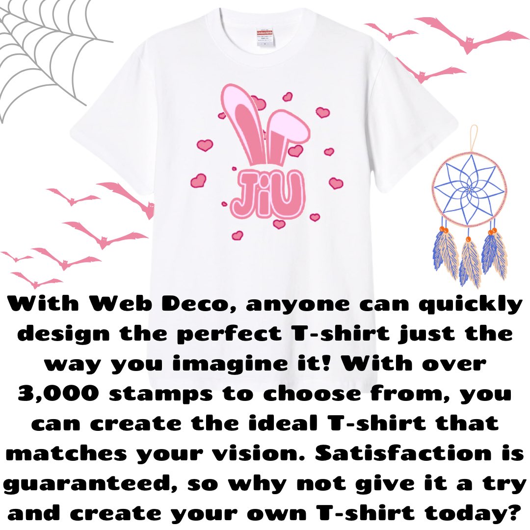 Today I designed Dreamcatcher JiU t-shirt 🐰

Web Deco allows you to create designs just the way you imagine them ✨
You can also cut and paste photos, so be sure to give it a try!    

🌟 fun-create-overseas.com

#dreamcatcher #드림캐쳐 #kpop #dreamcatcherkpop
#jiu