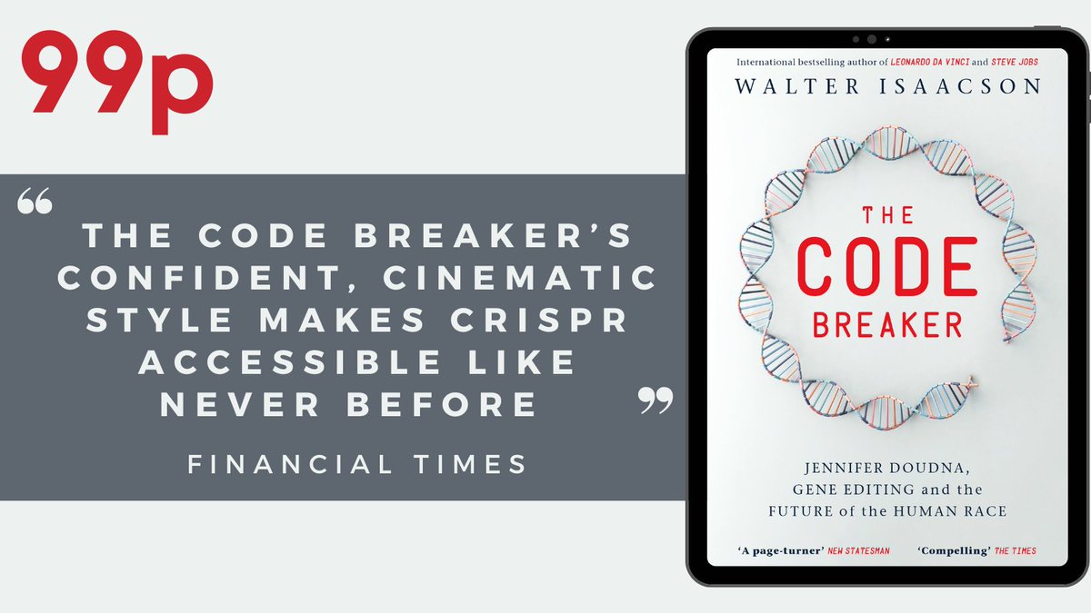simonschusterE's tweet image. THE CODE BREAKERS is an examination of how life as we know it is about to change – and a brilliant portrayal of the woman leading the way.

 The fascinating #TheCodeBreaker by @WalterIsaacson is 99p now!  

amzn.to/3zaYEXI