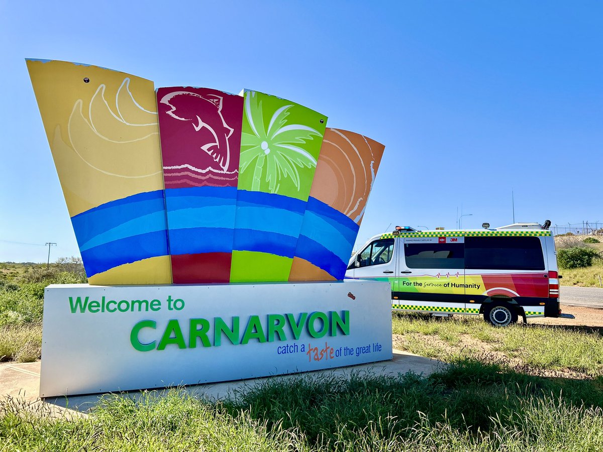 On the road with the Pride Ambulance for Carnarvon’s Pride Festival tomorrow. 🏳️‍🌈🏳️‍🌈🏳️‍🌈