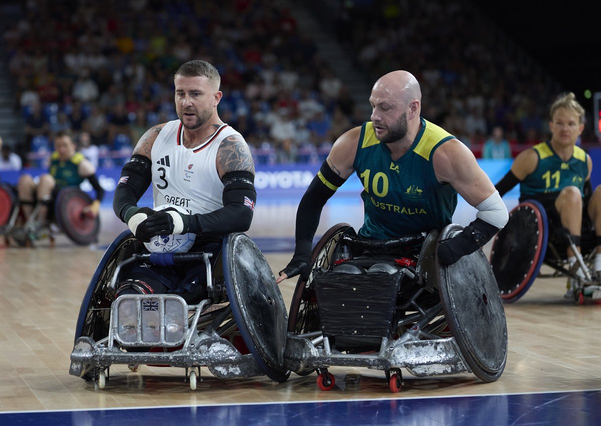 #Paralympics opening match = completed it mate ✅

The <a href="/ParalympicsGB/">ParalympicsGB</a> wheelchair rugby team was helped to victory over Australia yesterday by Afghanistan veteran Stuart Robinson. 🙌 🇬🇧

🏉 The two-time Invictus Games medallist is back on today, when the Brits take on the Danes.