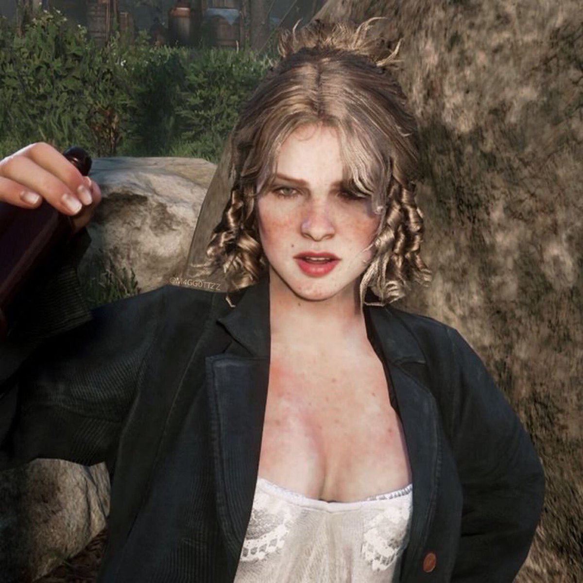“playing rdr and seeing Karen was like seeing god for the first time.
I felt free and utterly captivated. I love you Karen jones… please let me make you Karen Fartballs…”