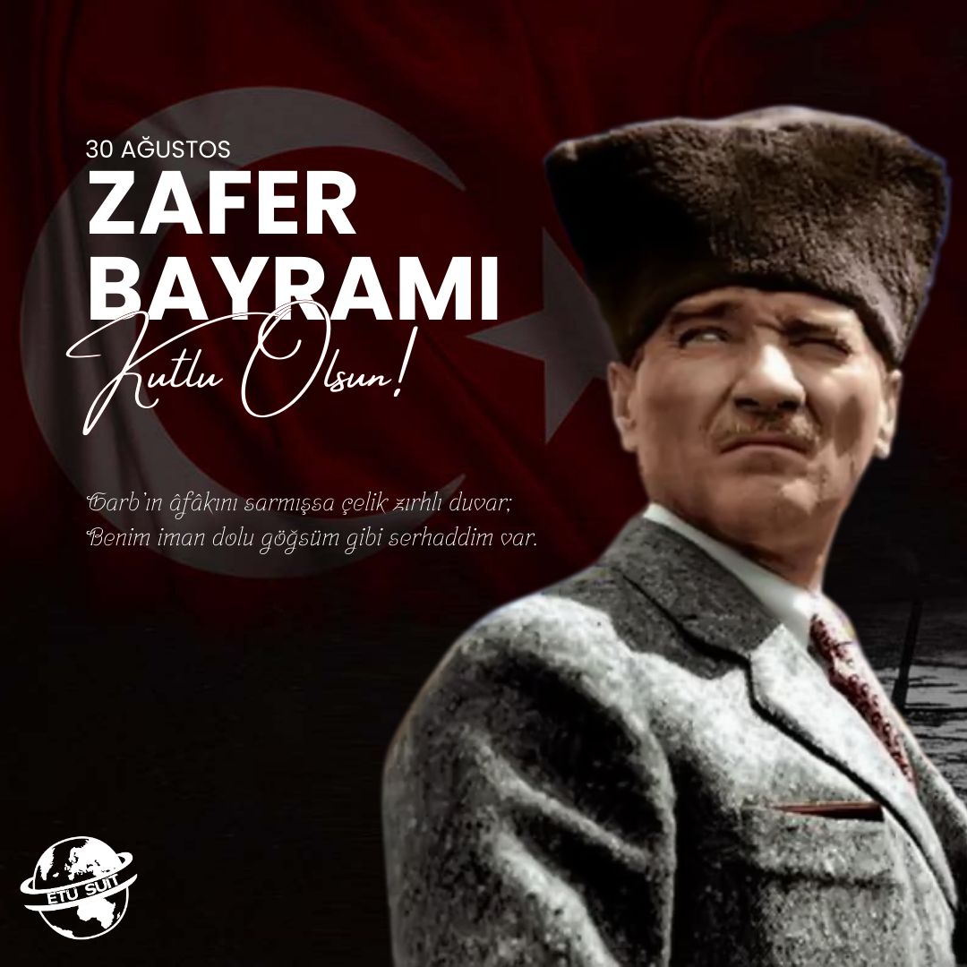 Büyük Taarruz Zaferi’nin 102. yılında, başta Gazi Mustafa Kemal Atatürk olmak üzere İstiklal Mücadelemizin tüm kahramanlarını saygı ve minnetle anıyoruz.

30 Ağustos Zafer Bayramımız kutlu olsun.