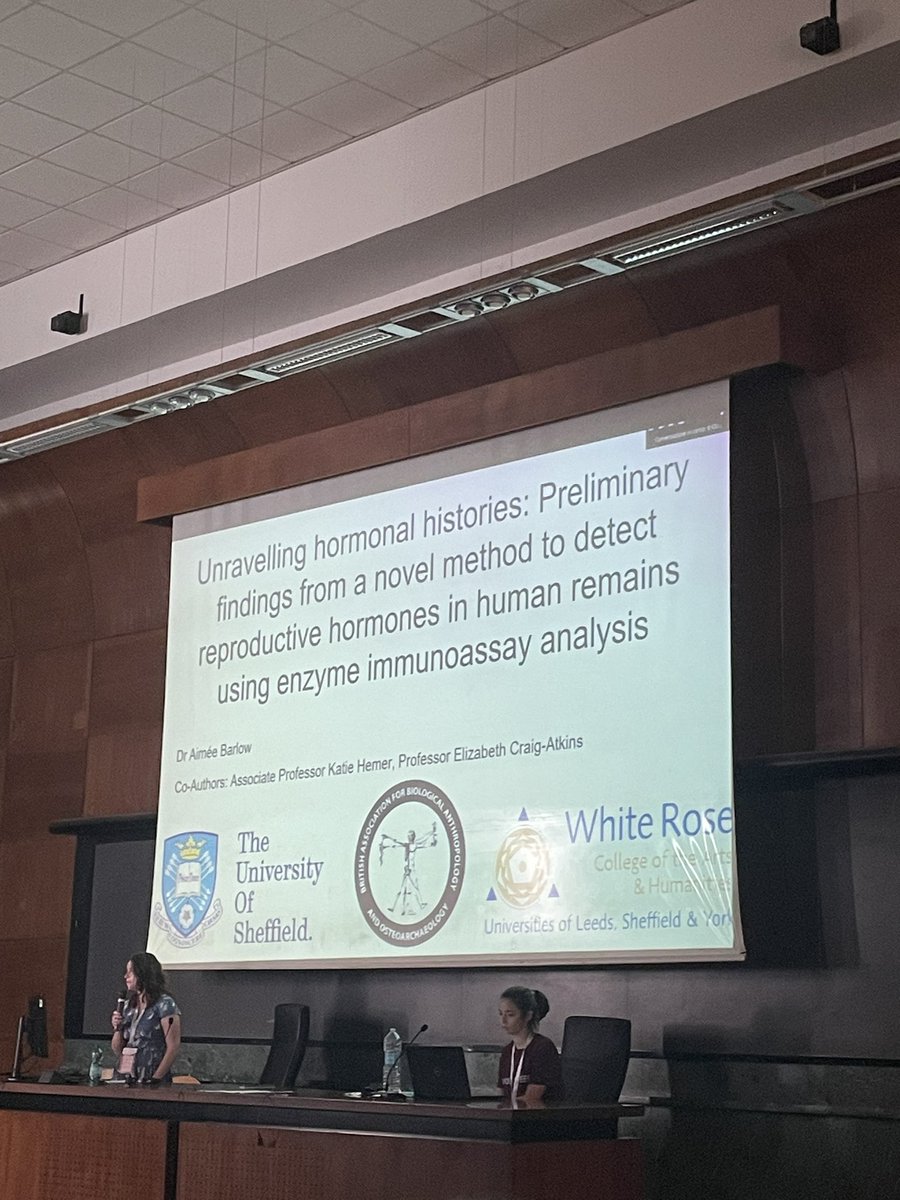 Great talk by Dr Aimée Barlow
<a href="/UniShefArch/">Archaeology at Sheffield</a> on her doctoral research identifying pregnancy hormones in human hard tissues <a href="/archaeologyEAA/">European Association of Archaeologists</a> <a href="/WRoCAH/">WRoCAH</a> @ecraigatkins #proudsupervisor