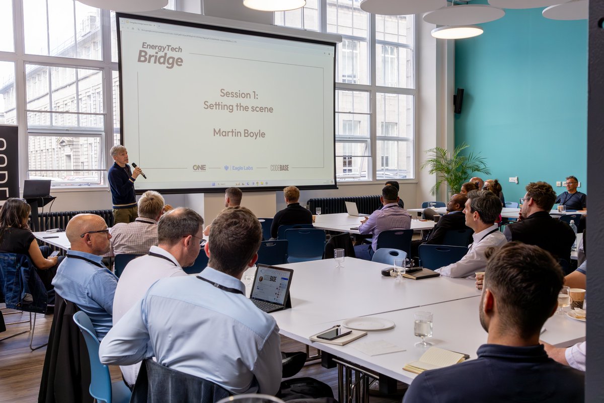 ONE in partnership with <a href="/eagle_labs/">Eagle Labs</a> and <a href="/CodeBaseTech/">CodeBase</a> have launched the EnergyTech Bridge Programme, bringing together 27 digital tech businesses and 7 corporate companies to explore new innovative products and services to achieve net zero goals. 

📰bit.ly/4fXwdmK
