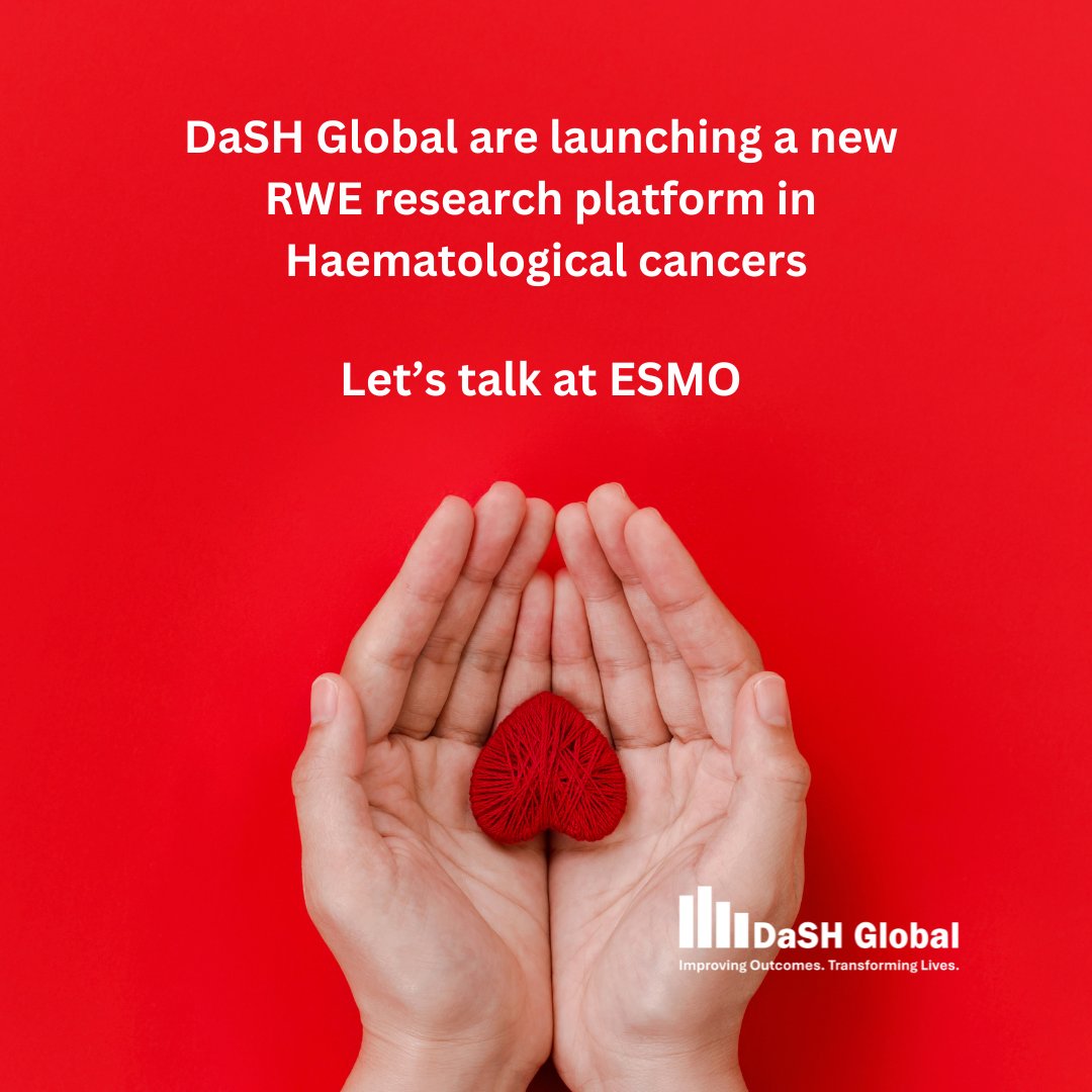 DaSH Global (@dashglobal2) on Twitter photo DaSH Global are to launching a new platform in Haematological Cancers.
Our team will be attending ESMOin Barcelona. Contact us on info@dash-global.com to meet us there.
#DrugDiscovery #ClinicalResearch #CancerResearch #RWE #HEOR #HealthData #Haematology #ESMO2024 #BloodCancers DaSH Global are to launching a new platform in Haematological Cancers.
Our team will be attending ESMOin Barcelona. Contact us on info@dash-global.com to meet us there.
#DrugDiscovery #ClinicalResearch #CancerResearch #RWE #HEOR #HealthData #Haematology #ESMO2024 #BloodCancers