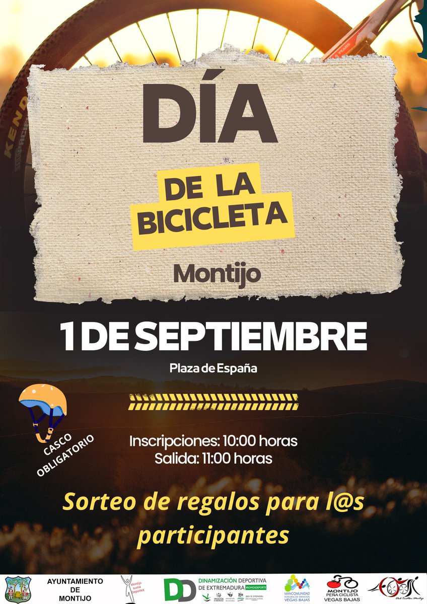 DÍA DE LA BICICLETA
+info:ayuntamientomontijo.org