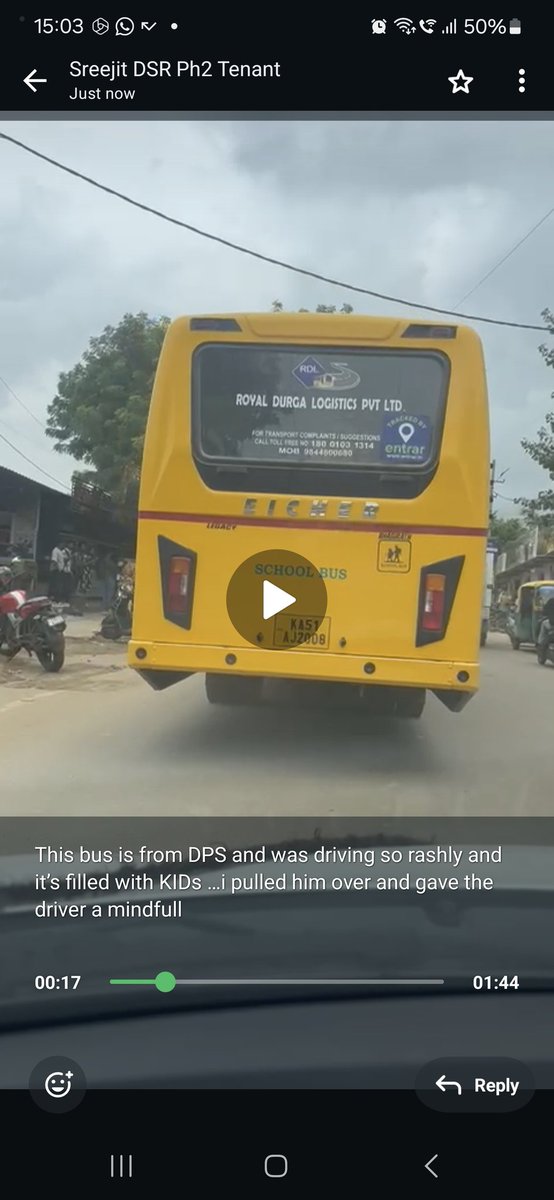 <a href="/BlrCityPolice/">ಬೆಂಗಳೂರು ನಗರ ಪೊಲೀಸ್‌ BengaluruCityPolice</a> <a href="/blrcitytraffic/">ಬೆಂಗಳೂರು ಸಂಚಾರ ಪೊಲೀಸ್ BengaluruTrafficPolice</a> @DCPEASTBCP <a href="/varthurps/">VARTHUR BCP</a> <a href="/bellandurubcp/">BELLANDURU PS</a> <a href="/DCPTrEastBCP/">DCP Traffic East ಉಪ ಪೊಲೀಸ್ ಆಯುಕ್ತರು ಸಂಚಾರ ಪೂರ್ವ</a> <a href="/CPBlr/">CP Bengaluru ಪೊಲೀಸ್ ಆಯುಕ್ತ ಬೆಂಗಳೂರು</a> , respected sir, this incident was shared in the group, we contacted the incharge of the bus, ( Anil-098448 00613) he said complaint wherever you want and no one will ask anything to him.