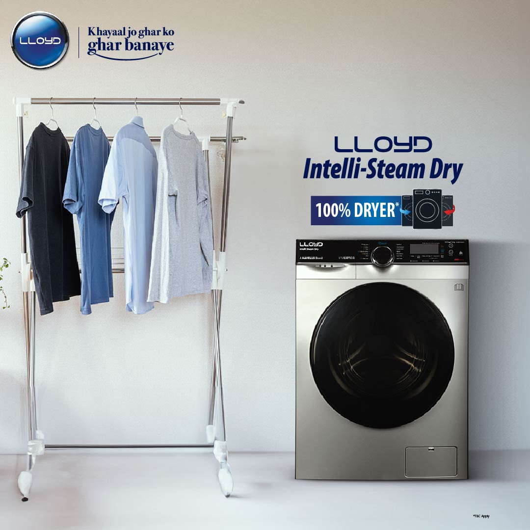 MyLloydIndia's tweet image. With IntelliSteam, no rain can slow you down! 🌧️👕

#Lloyd #KhayalJoGharKoGharBanaye #LloydWashingMachine #IntelliSteam
