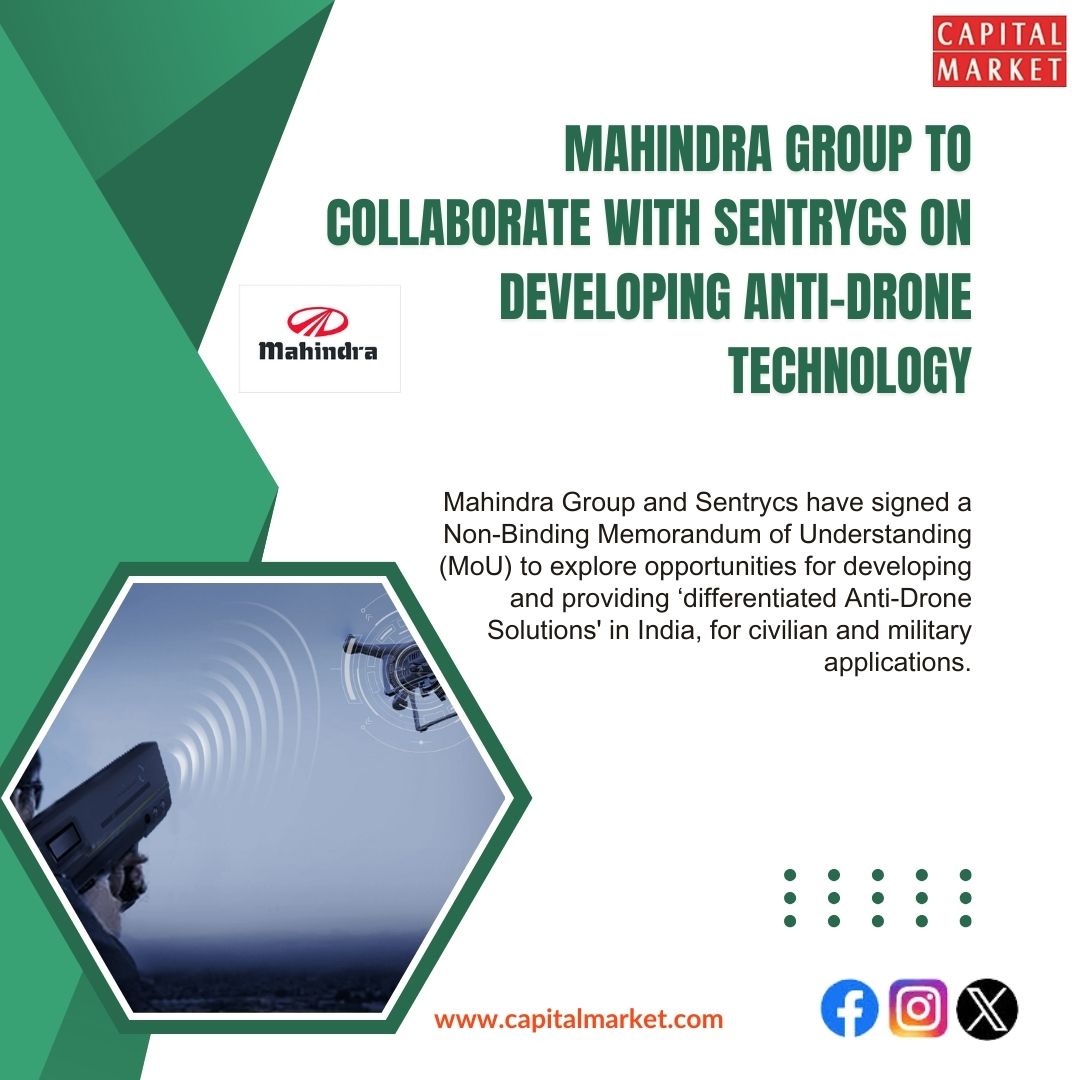 CapitalMarket17's tweet image. Mahindra Group Partners with Sentrycs to Develop Cutting-Edge Anti-Drone Technology
Share | Follow For Daily Updates.
capitalmarket.com
#MahindraGroup #Sentrycs #AntiDroneSolutions