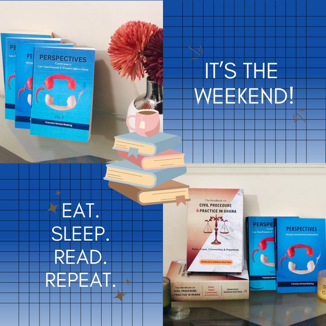 fsblawgh's tweet photo. Happy Weekend!  Perspectives Vol. 1 and Vol. 2 and the Handbook on Civil Procedure and Practice in Ghana are still available. Don't miss out—grab your copy today! For purchases, contact 050-798-0400.
#integrity #fsblawconsult #legalservices #notarypublic #notaryservices https://t.co/oYbyidczAw