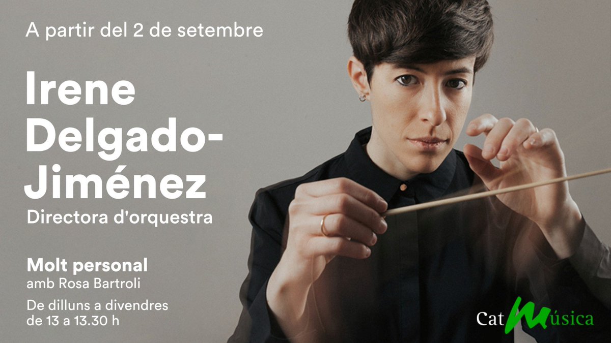 Torna el <a href="/MoltPersonal_CM/">Molt personal</a>! Aquesta setmana <a href="/RosaMBartroli/">RM Bartroli</a> convida a la directora d'orquestra Irene Delgado-Jiménez que ens explicarà com van ser els seus primers passos en el món de la clàssica

Us esperem, com sempre, a les 13h

ccma.cat/3cat/molt-pers…