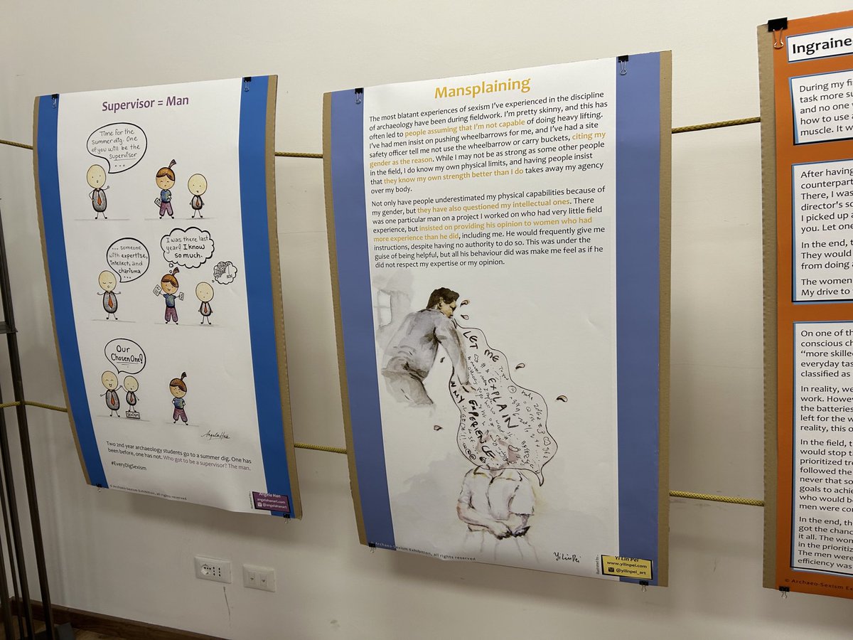 Very interesting exhibition at #EAA2024 on sexism in archaeology, especially in the field, whether harassment, assault, mansplaining, underestimating. How many of us could add to this list? That’s before we get onto social media abuse, etc. Well done to the women who speak out!