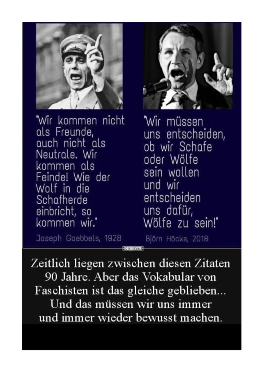 Norbert12203's tweet photo. @Schroeder_Live Für mich ist @BjoernHoecke ein #kranker, dem #Größenwahn verfallener #Faschist,der in der Politik nichts zu suchen hat,da er Deutschland bewusst schadet!
Liebe Wähler überlegt euch gut,ob ihr wirklich eine #Diktatur haben möchtet,in der ihr die Leidenden sein werdet,
#nichtHÖCKE https://t.co/5B13Awyshx