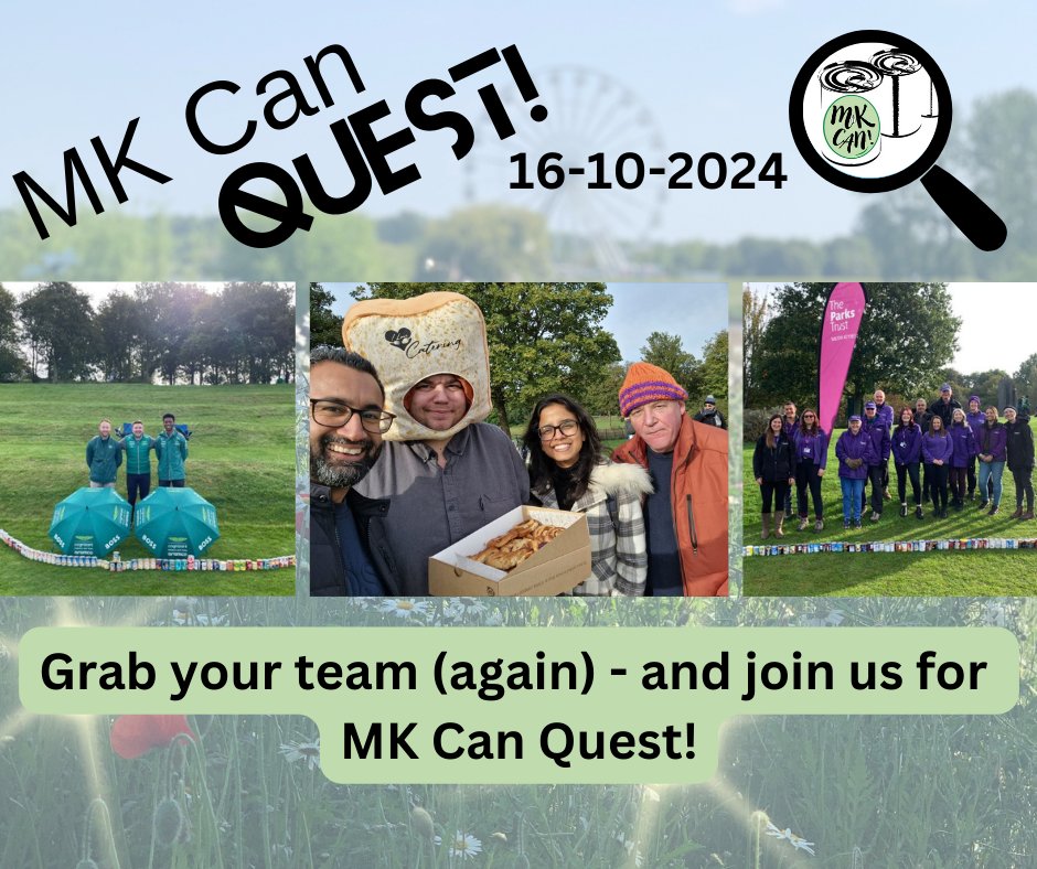 MK Can Quest!
Did you join us for MK Can last year? Relive the magic with your team again and join us to test your wits against various physical and mental challenges, around the MK Can route (7.6km) - No cans required! Find out more here:
lnkd.in/e8kAMNyd
💚