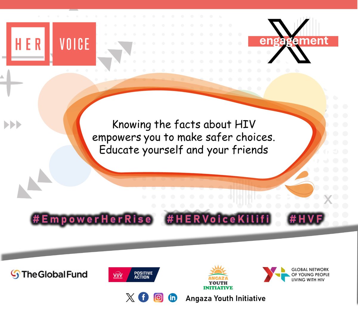 Talking about sexual health shouldn't be taboo. Open the conversation and empower AGYW with the knowledge to protect themselves. #HVF #HERVoiceKilifi #EmpowerHerRise
<a href="/HerVoiceFund/">HER VOICE FUND</a> <a href="/Yplus_Global/">Y+ Global</a>  <a href="/ypluskenya/">Y+Kenya</a> <a href="/GlobalFund/">The Global Fund</a> <a href="/ViiVHC/">ViiV Healthcare</a>
