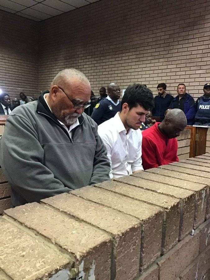 MzansiFarmer's tweet photo. FARM MURDER ALERT ⚠️ | 
A Limpopo farmer and his two employees, charged with murder of two women and dumping their bodies in a pigsty, appear in the Mankweng Magistrate's Court.#SouthAfrica 

Dali Mpofu He is South African ZUMA EFF and MK Home Affairs Gayton McKenzie https://t.co/5ERJxioxo4
