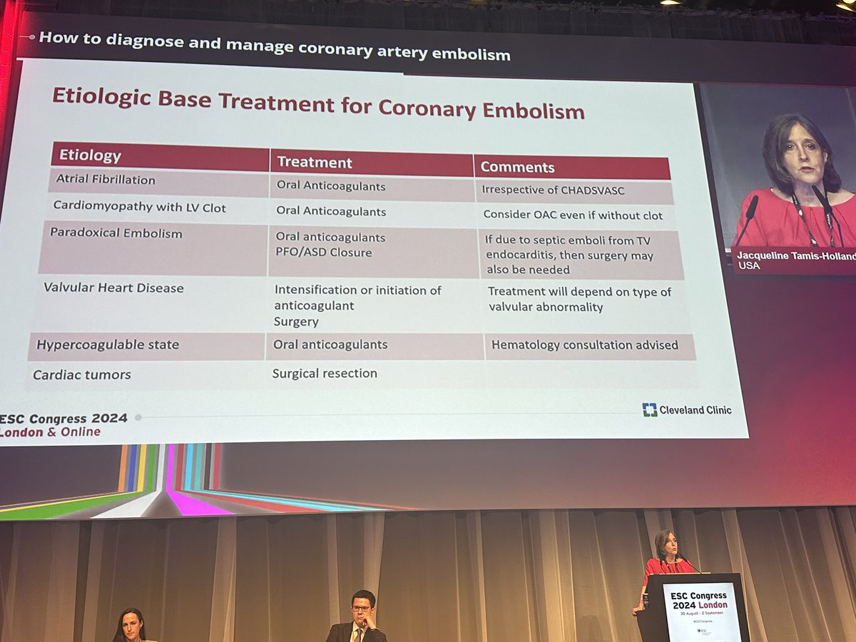 Aaysha Cader (@aayshacader) on Twitter photo How do you diagnose and manage MI from coronary artery embolism? @<a href="/HollandTamis/">Jacqueline Tamis-Holland</a> outlines an algorithm for possible management.
#ESCCongress <a href="/KardiologieHH/">Erik Rafflenbeul</a> <a href="/ANazmiCalik/">A.Nazmi Calik</a> <a href="/EAPCIPresident/">EAPCIPresident</a> <a href="/valeriaparadies/">Valeria Paradies</a> <a href="/kiadeb87/">Chiara De Biase</a> <a href="/ShrillaB/">Dr Shrilla Banerjee MD FRCP 💙</a> <a href="/mirvatalasnag/">MIЯVΛƬ #IC</a> @MaasAngela <a href="/alaide_chief/">chief</a> <a href="/escardio/">European Society of Cardiology</a> How do you diagnose and manage MI from coronary artery embolism? @<a href="/HollandTamis/">Jacqueline Tamis-Holland</a> outlines an algorithm for possible management.
#ESCCongress <a href="/KardiologieHH/">Erik Rafflenbeul</a> <a href="/ANazmiCalik/">A.Nazmi Calik</a> <a href="/EAPCIPresident/">EAPCIPresident</a> <a href="/valeriaparadies/">Valeria Paradies</a> <a href="/kiadeb87/">Chiara De Biase</a> <a href="/ShrillaB/">Dr Shrilla Banerjee MD FRCP 💙</a> <a href="/mirvatalasnag/">MIЯVΛƬ #IC</a> @MaasAngela <a href="/alaide_chief/">chief</a> <a href="/escardio/">European Society of Cardiology</a>