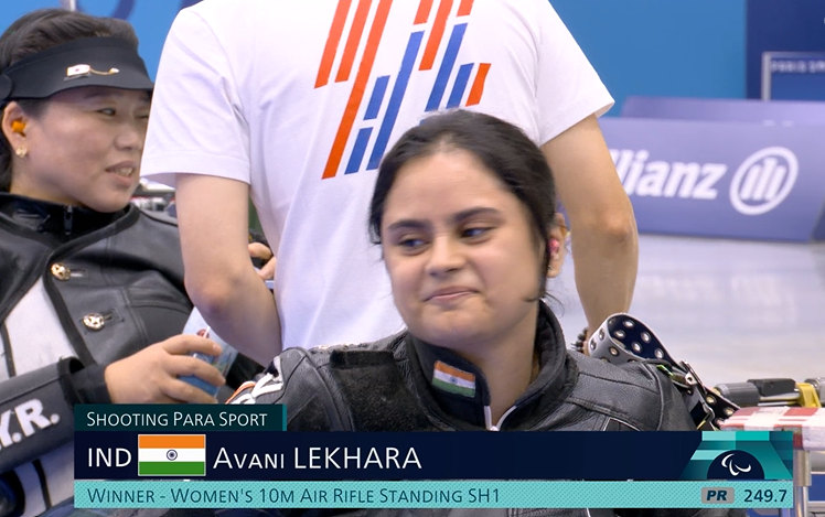 msudh98's tweet photo. Ohoh. A 6.8 from the Korean hands Avani Lekhara gold medal. The Korean had to score 9.6 for the top spot. 

Avani wins her 3rd medal at the #Paralympics and 2nd gold overall. 

#Paralympics2024 https://t.co/QAsuv3ecLa