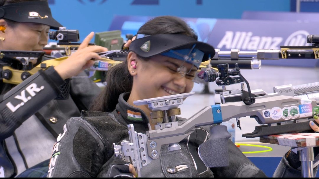 Mihir Vasavda (@mihirsv) on Twitter photo The winner's smile.
<a href="/AvaniLekhara/">Avani Lekhara अवनी_लेखरा PLY</a> wins a gold, India's first, at #Paris2024 #Paralympics. Breaks her own record set at Tokyo 2020 with a score of 249.7 in a dramatic final.
Mona Agarwal, with a bronze, ensures India occupy two podium positions. The winner's smile.
<a href="/AvaniLekhara/">Avani Lekhara अवनी_लेखरा PLY</a> wins a gold, India's first, at #Paris2024 #Paralympics. Breaks her own record set at Tokyo 2020 with a score of 249.7 in a dramatic final.
Mona Agarwal, with a bronze, ensures India occupy two podium positions.