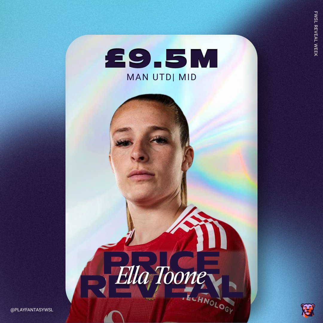 aerialfantasy's tweet photo. ✨Price Reveal — Ella Toone! 
#FWSLRevealWeek #FantasyWSL https://t.co/u36woQBQpP