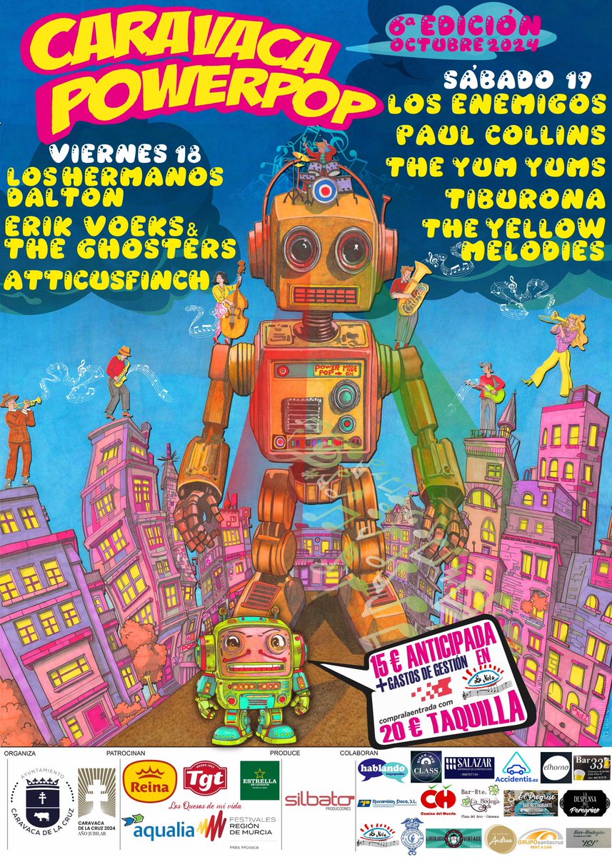 CaravacaPowerpo's tweet photo. Aquí tenéis el cartel de este año realizado por @Tete__Navarro 
Esperamos que os guste!!!
Muchas gracias al @AytodeCaravaca , patrocinadores y colaboradores por hacer posible este festival.
Entradas 15€+ gastos en:
https://t.co/cP1z1t5YzV y físicamente en @publanota de Caravaca. https://t.co/p8M6OzeECw