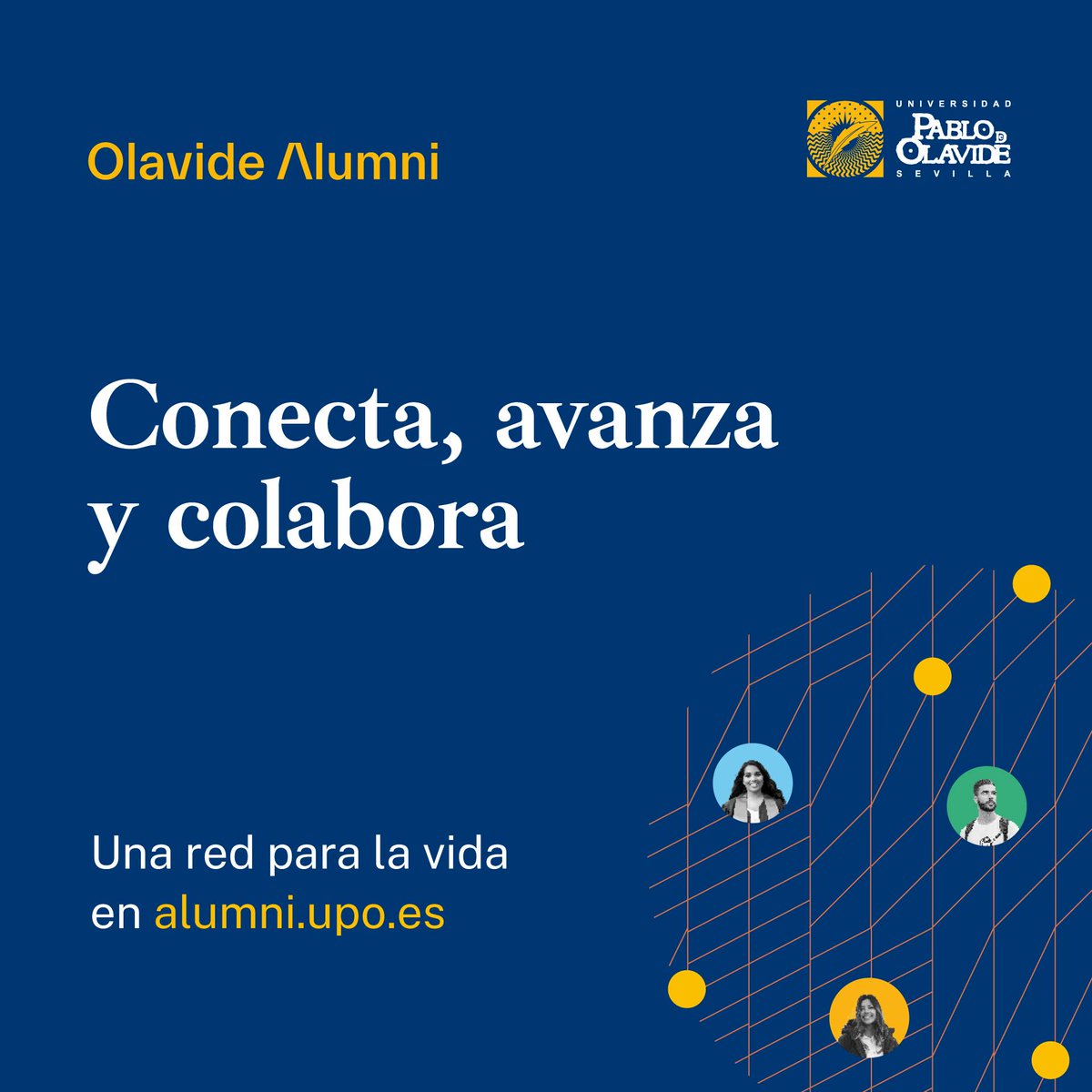¿Conoces el programa #OlavideAlumni? Si has estudiado en la <a href="/pablodeolavide/">Pablo de Olavide</a> y quieres seguir formando parte de tu universidad, apúntate aquí👉 alumni.upo.es