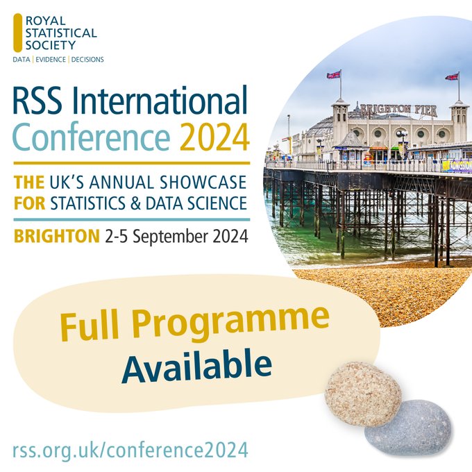 RSSAnnualConf's tweet photo. #RSS2024Conf delegates, it's just a few days to go! 

Explore the programme with sessions on industry, communication, AI, environment, medical, methods and theory, public policy, other applications, professional development, and social &amp; wellbeing

https://t.co/dKQBxiY5Qx https://t.co/MHKM2ztwYE