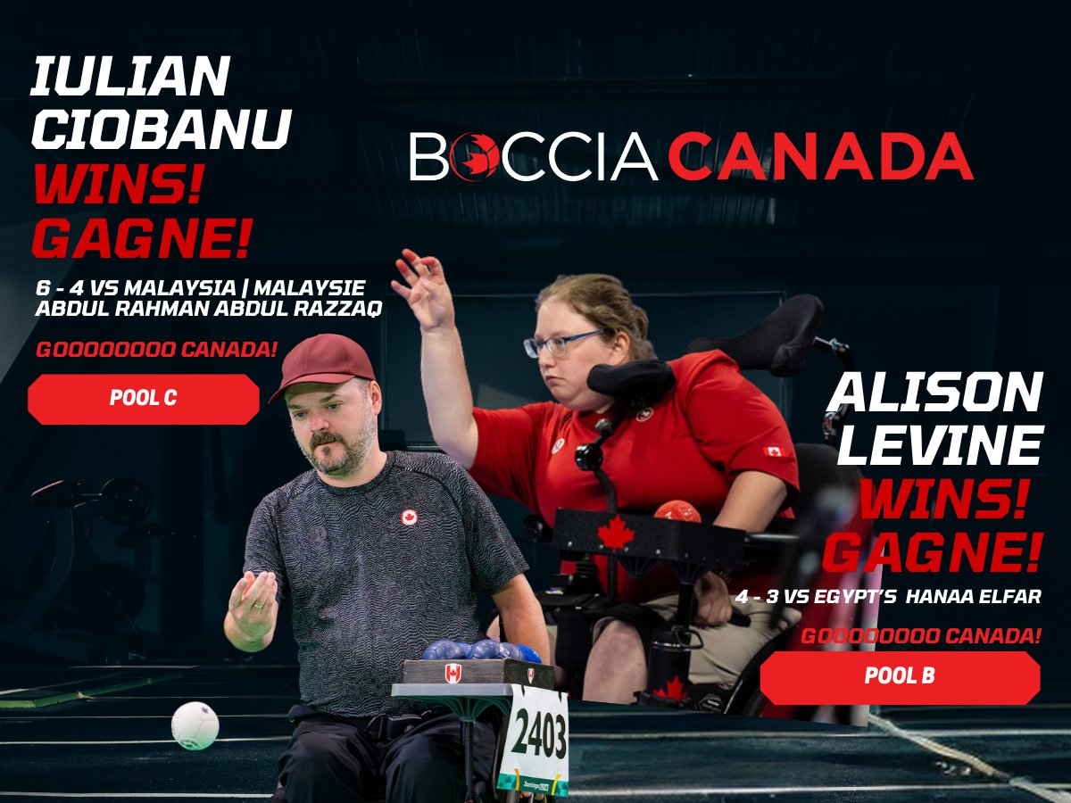Boccia_Canada's tweet photo. Two wins so far for the Canadians. #letsgo #Boccia
. . .
Deux victoires jusqu'à présent pour les Canadiens. #allezy #Boccia https://t.co/szGWIcVJ9Q