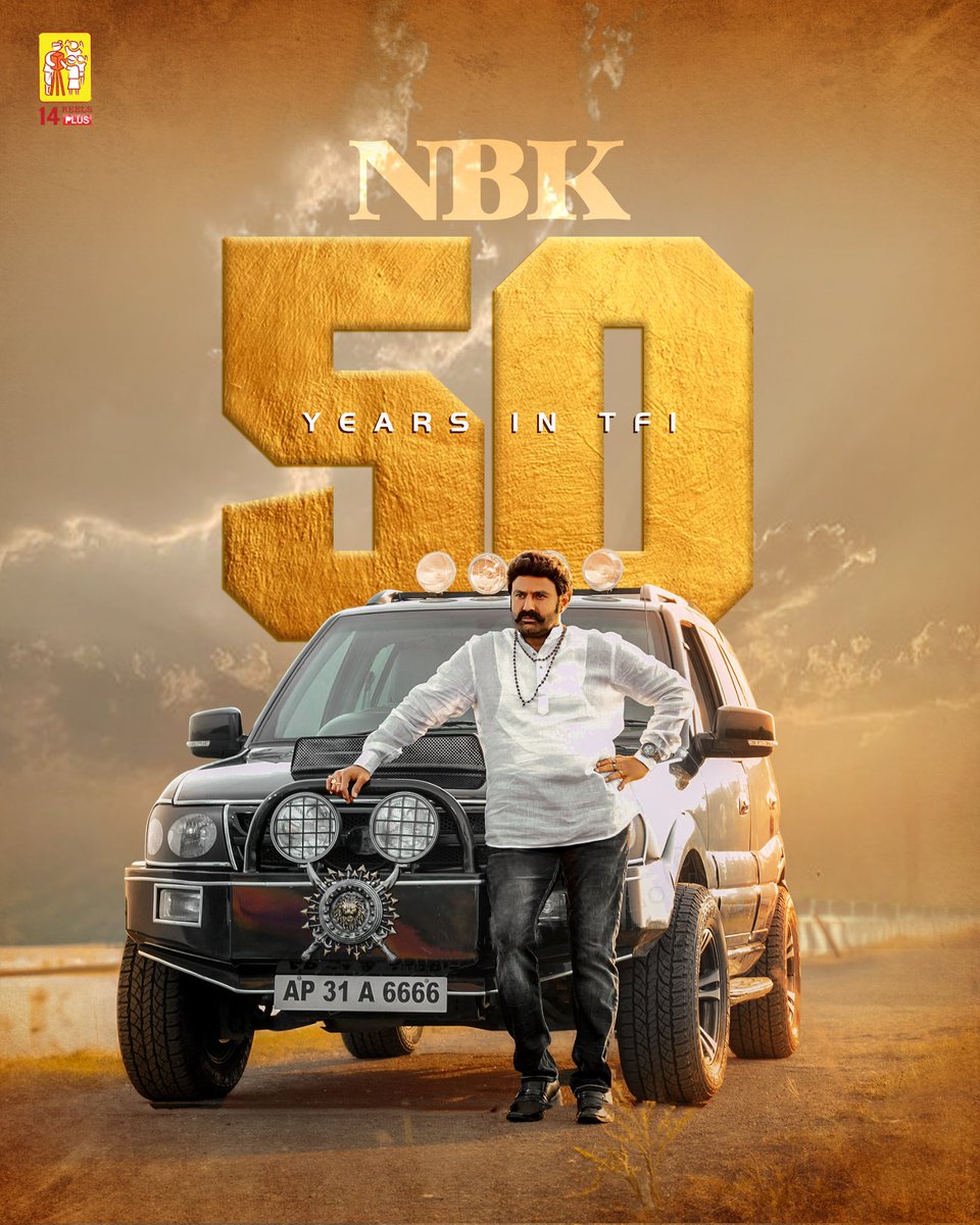 14ReelsPlus's tweet photo. Congratulations to our LEGEND, the dearest NATASIMHAM #NandamuriBalakrishna Garu on completing 50 glorious years in TFI.

Thank you for bringing many stories and roles to life with your acting ❤️‍🔥

After the blockbuster #Legend, we are honoured to be working with you once again for #BB4 (#NBK110) in your golden jubilee year in cinema.

#50YearsOfLegendNBKInTFI