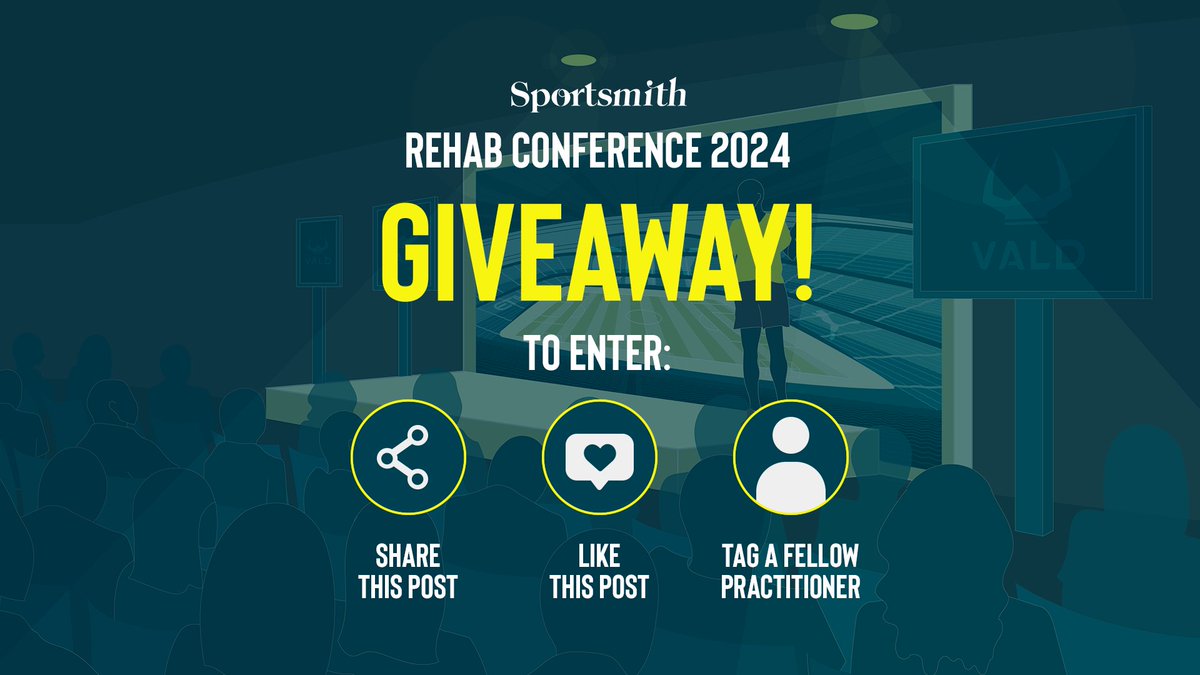 🚨 TICKET GIVEAWAY!

Be in with a chance to win a FREE ticket to the Sportsmith Rehab Conference at the Etihad Stadium on 12-13 October*

Just...
• Like &amp; retweet this post
• Tag a fellow practitioner in the comments

sportsmith.co/events/sportsm…

* Winner announced 3 September