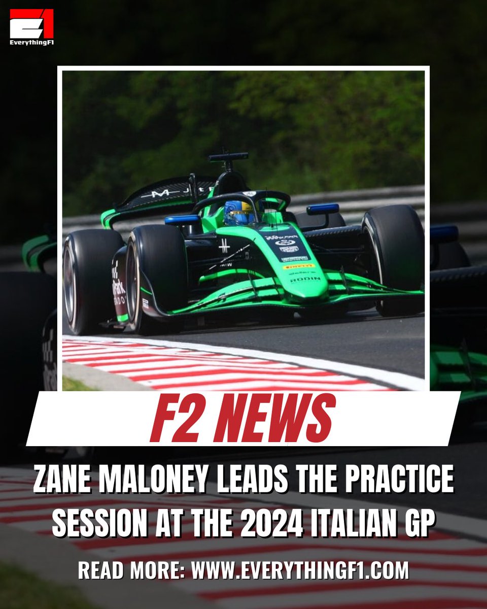 EverythingETS's tweet photo. 🏁 Zane Maloney finished the F2 practice session at the 2024 Italian GP in P1 with a time of 1:32.385.
Gabriel Bortoleto - who sits P2 in the Championship - finished just behind in P2, followed by Paul Aron.
Read more below…
#ItalianGP #F2News #Motorsport https://t.co/7XqvbkqQvG