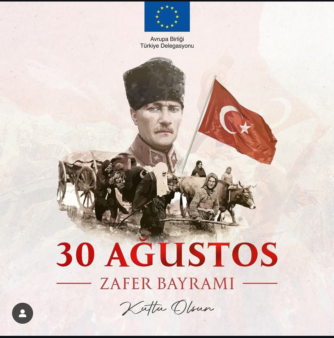 ErenSeflek22's tweet photo. 30 Ağustos Zafer Bayramı kutlu olsun 🇹🇷 #30ağustoszaferbayramı #30ağustos #zafer
Happy August 30 Victory Day of Turkey 🇹🇷 #August30 #VictoryDay #RepublicofTurkey https://t.co/cuQ2wpuK5m