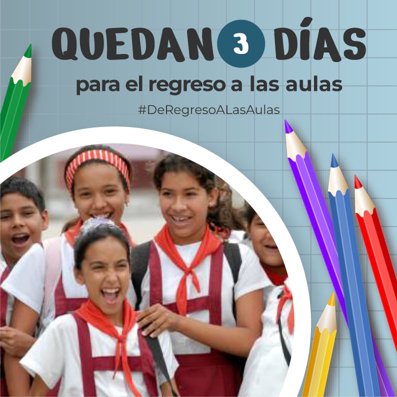 Más de un millón seiscientos mil estudiantes estarán #DeRegresoALasAulas,  un momento de alegría y orgullo para #Cuba