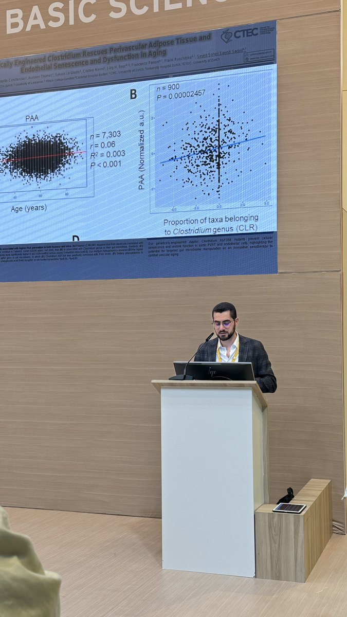 CTECresearch's tweet photo. Excellent talk 🎙️by @SoheilSaeedi5 shedding light on interplay between perivascular adipose tissue and endothelial senescence and dysfunction in aging. #FrankRuschitzka @FrancescoPaneni @BenoitPugin @ShehabAnwer #SaeediLab @PaneniLab @CardioZurich @UZH_en @Unispital_USZ https://t.co/V3r3evuZbR