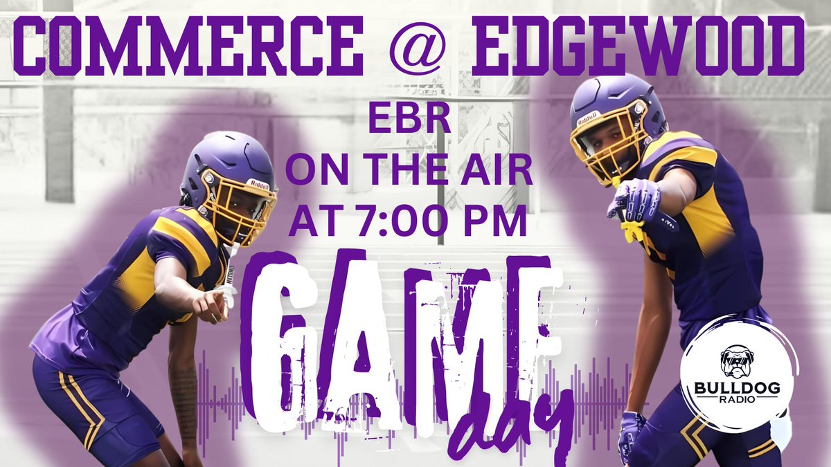 Who's ready for some FRIDAY NIGHT LIGHTS?? 🏈🏈 Help spread the word that your local EDGEWOOD BULLDOG RADIO will be on the AIR at 7:00 PM tonight.  We are starting our 8th season as your local broadcast choice and we cannot wait!  #903sports #EBR #EdgewooddBulldogRadio