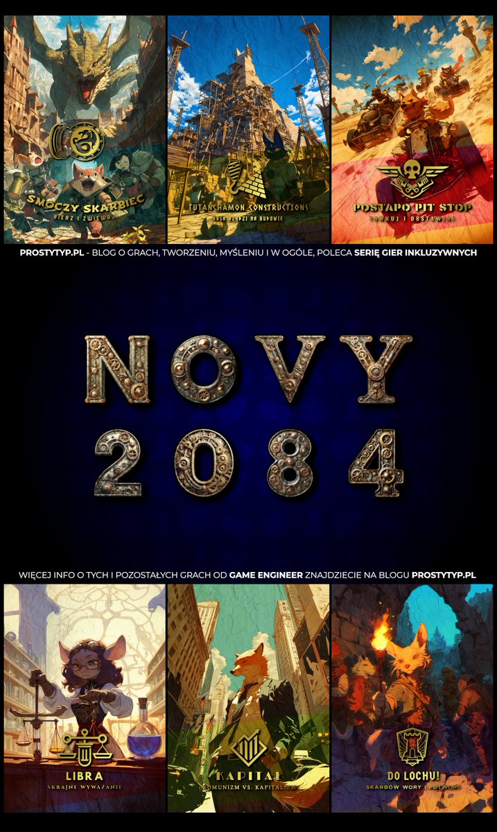 bbgf_official's tweet photo. Karty, kości, sztony i piony – wybuchowa mieszanka premier na BBGF! 🎲🃏 Premiera 3. edycji kolekcji gier "NOVY 2084" z 6 niesamowitymi tytułami i nowym trybem gry Babel, którego szczegóły nadal są tajemnicą! 🔍 Dołącz i odkryj wszystko na BBGF! 🎊#BBGF2024 #NOVY2084 #Babel #tk81 https://t.co/lNyzK3A7zQ
