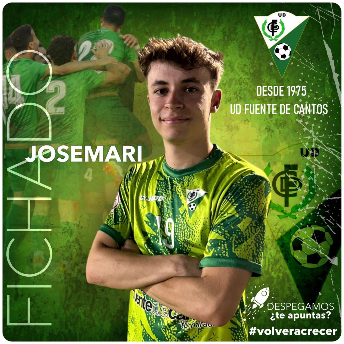 UDFDC's tweet photo. 🚨FICHAJE‼️
Vamos cerrando la plantilla con otro fichaje, Josemari.
¡Encantados de tenerte en EL EQUIPO VERDE! 💚🤍💪
#udfdc #fuentedecantos #futbol #primeraextremeña #volveracrecer https://t.co/yQ3DecfYpT