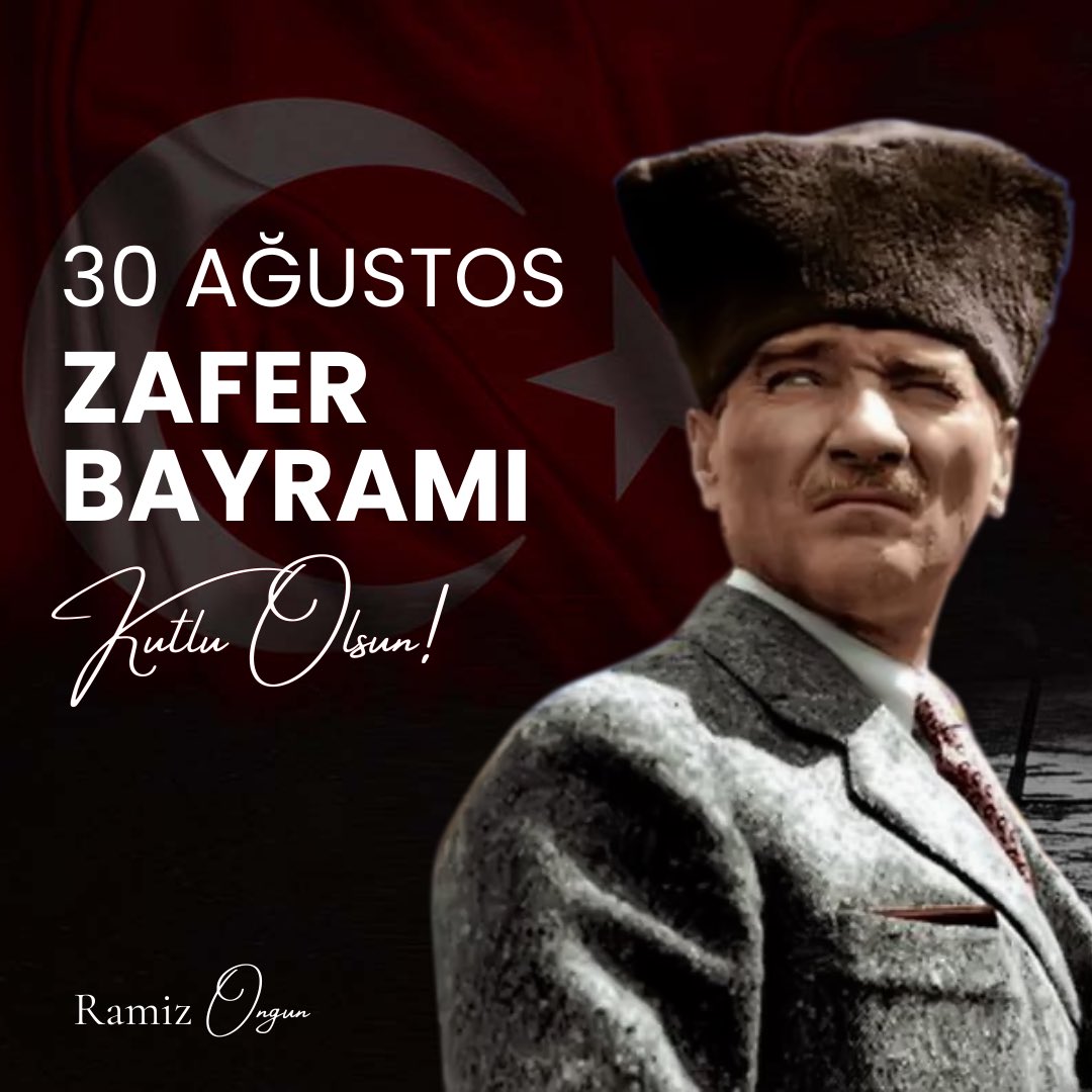 Gazi Mustafa Kemal Atatürk ve istiklal mücadelemizin kahramanlarını, ülkemizin bölünmez bütünlüğü için canlarını feda eden aziz şehitlerimizi ve gazilerimizi minnetle anıyor, Milletimizin 30 Ağustos Zafer Bayramını kutluyorum.🇹🇷