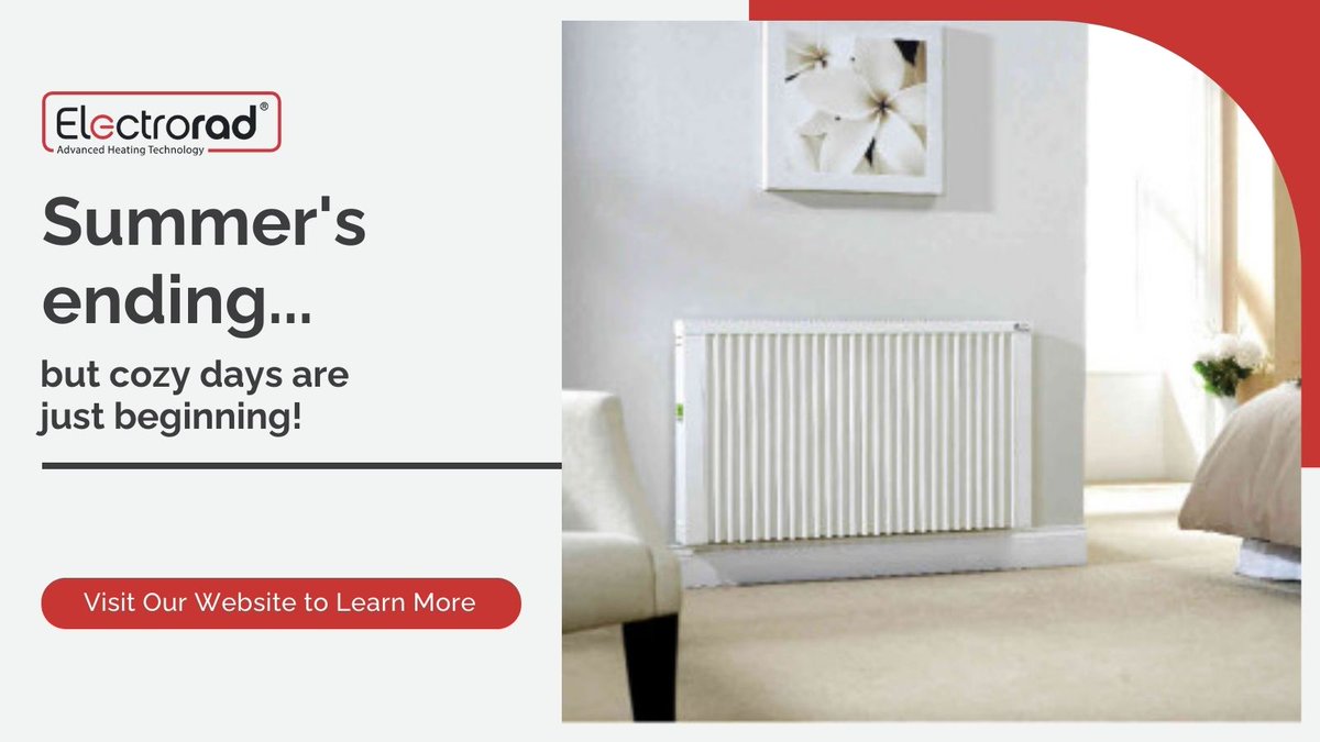 🍂🔥 Summer's ending, but cosy days are just beginning! 

Upgrade your heating with our sleek wall-mounted electric radiators. Efficient, stylish, and ready for autumn. 

Shop now: bit.ly/wall-mounted-r… 

#ElectricRadiators #AutumnWarmth