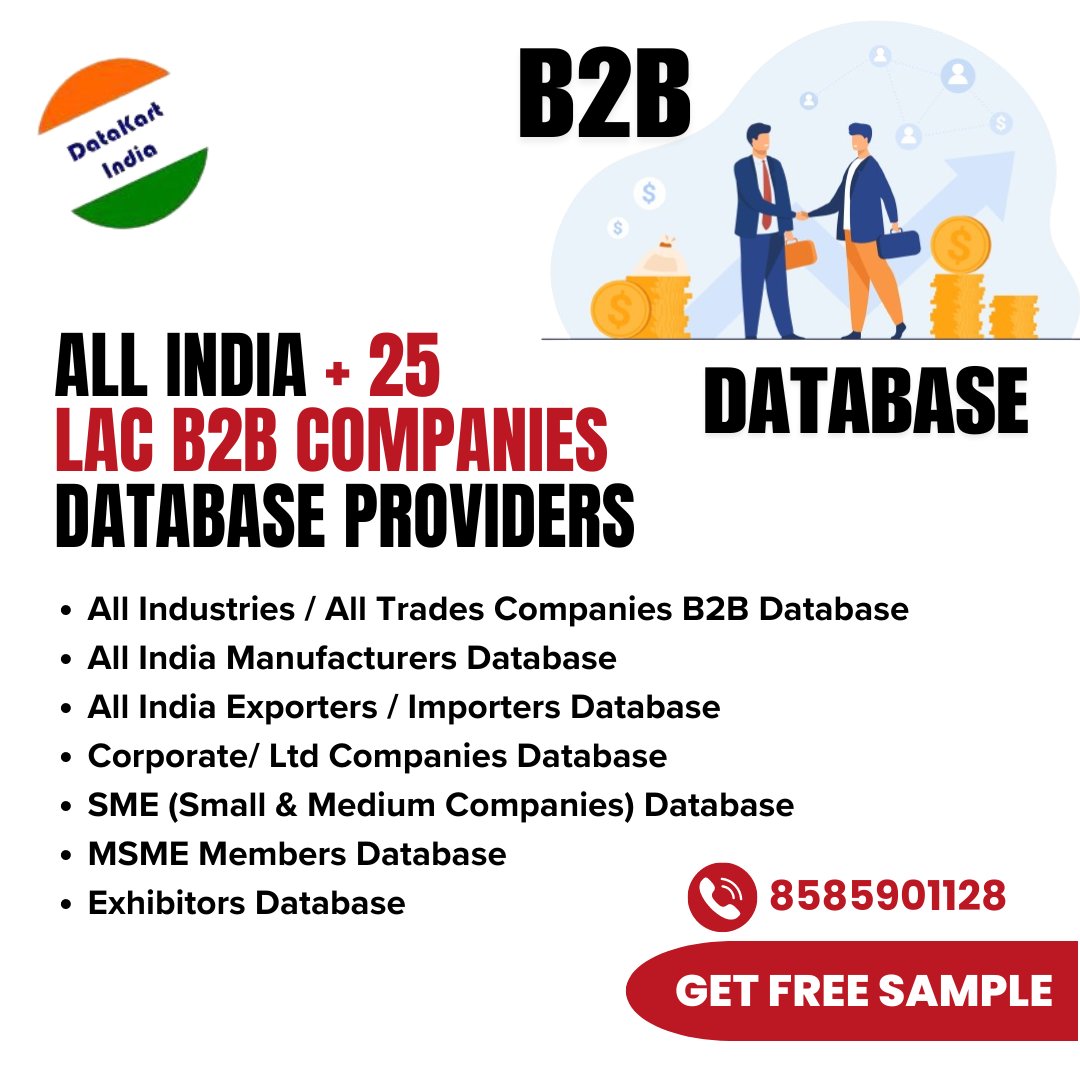 Datakartindia_'s tweet image. Unlock Insights from 2.5 Million GST-Registered Companies: Comprehensive Data for Strategic Decision-Making.

#gst #datarecords #companydata #businesssuccess #businessgrowth #gstdetails #datakartindia
