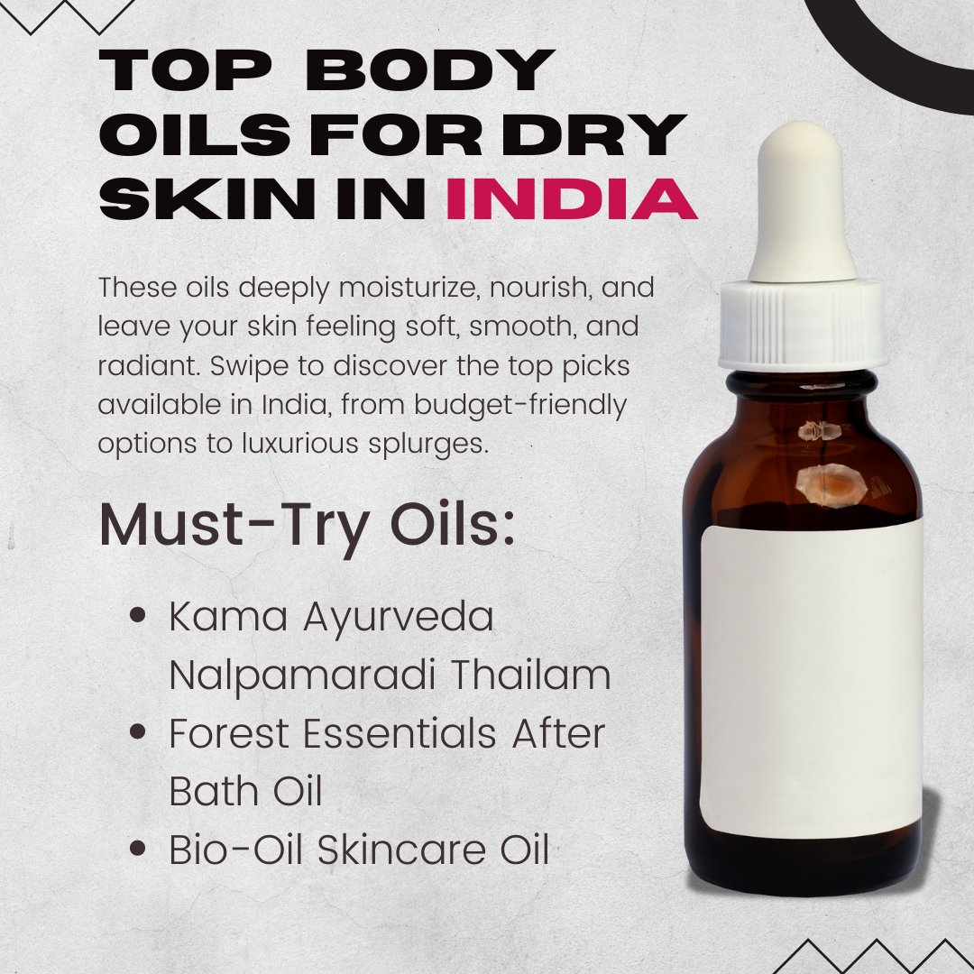 TVHealth1's tweet photo. 🛁 In this blog, we will explore the best body oils for dry skin available in India. These oils not only moisturize but also nourish your skin deeply, leaving it healthy and glowing. 🌼 Read more: https://t.co/sTlif7eVHg

#SkincareRoutine #DrySkinRelief #NaturalOils https://t.co/OxbQhb7vDb