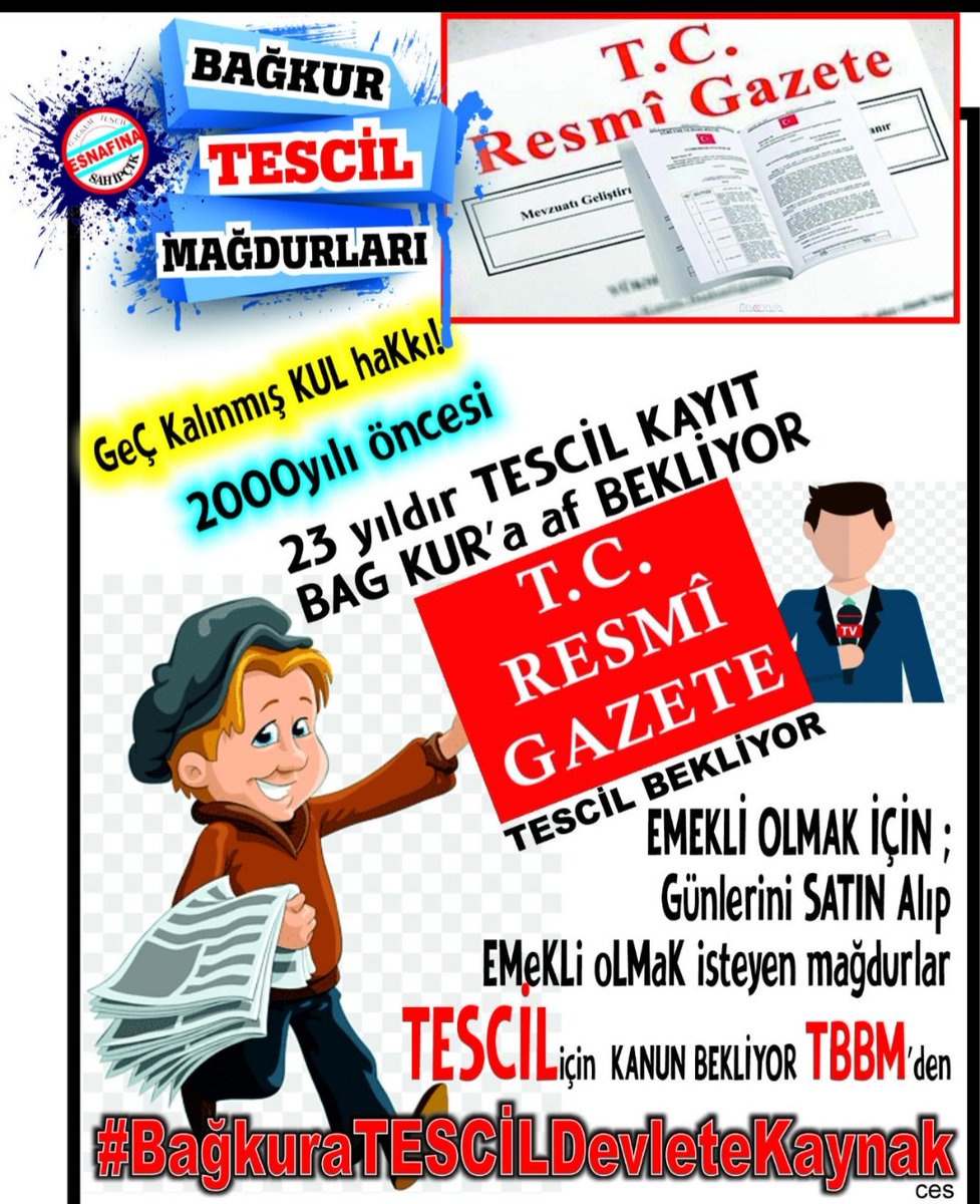 DMNABD180010's tweet photo. BİZ  HAKKIMIZ  OLAN #BağkurTescili İSTİYORUZ
#ÇÖZÜÜÜÜÜÜÜM

@ilhamiOzcanAygn
@CHPTekirdagKadi
@ismetguneshan17
@gokanzeybekCHP
@AsuKayaTBMM80
@OzgurKarabatCH https://t.co/CiJJyr963A